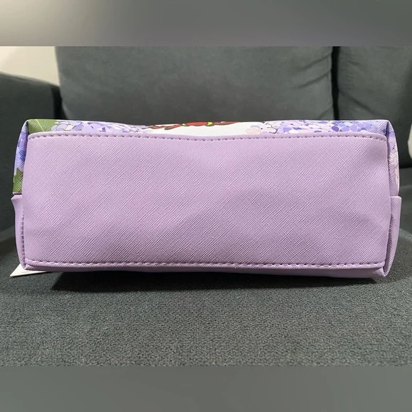 NWT Marc Tetro White Westie Dog Print & Purple Hydrangea Flowers Bag - Picture 5 of 13